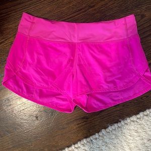 Pink speed up lululemon shorts